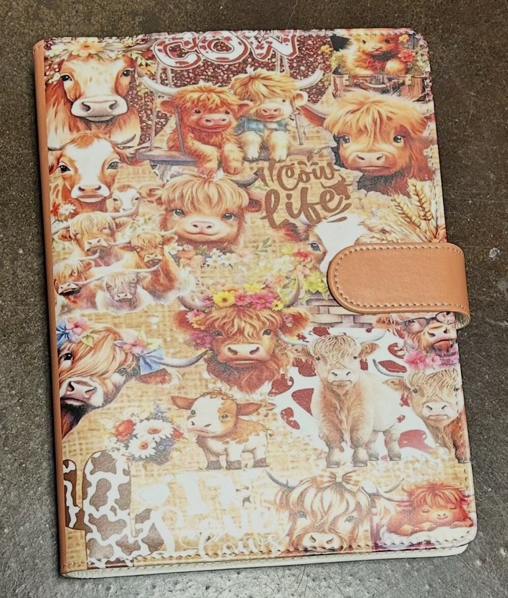 Highland Cow A5 Binder w/ paper